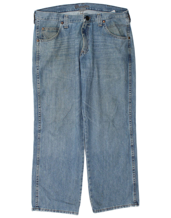 Мужские прямые джинсы Wrangler W36 L30 синие, хлопок