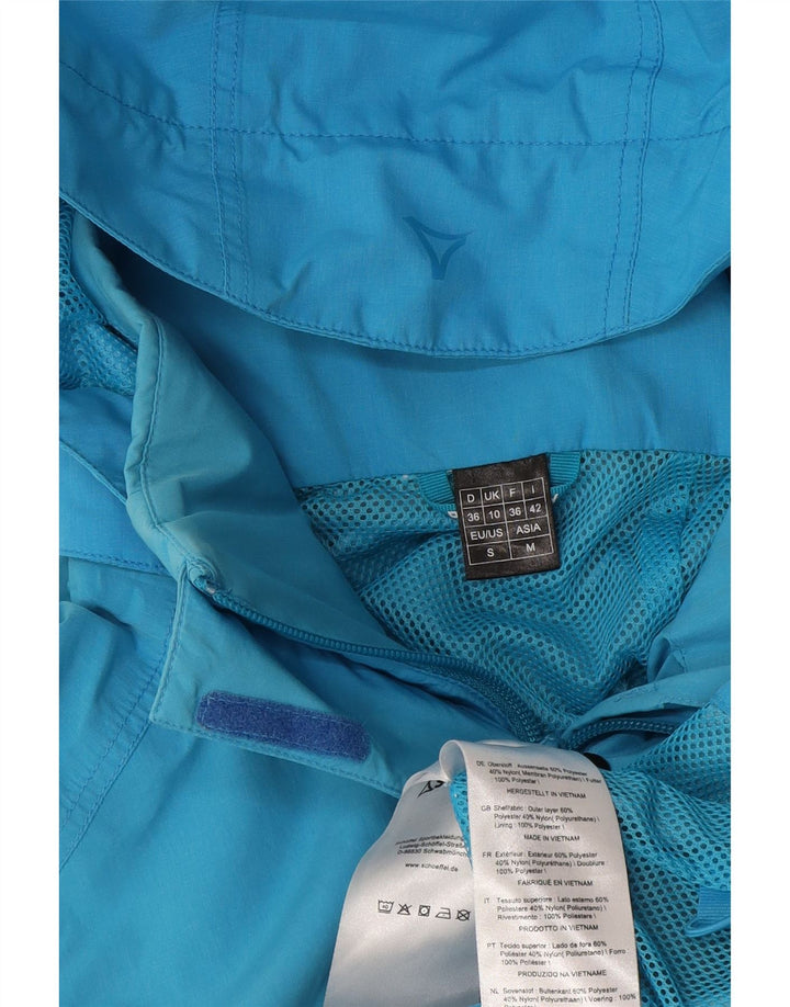 Женская дождевик с капюшоном Schoffel UK 10, маленький синий, полиэстер