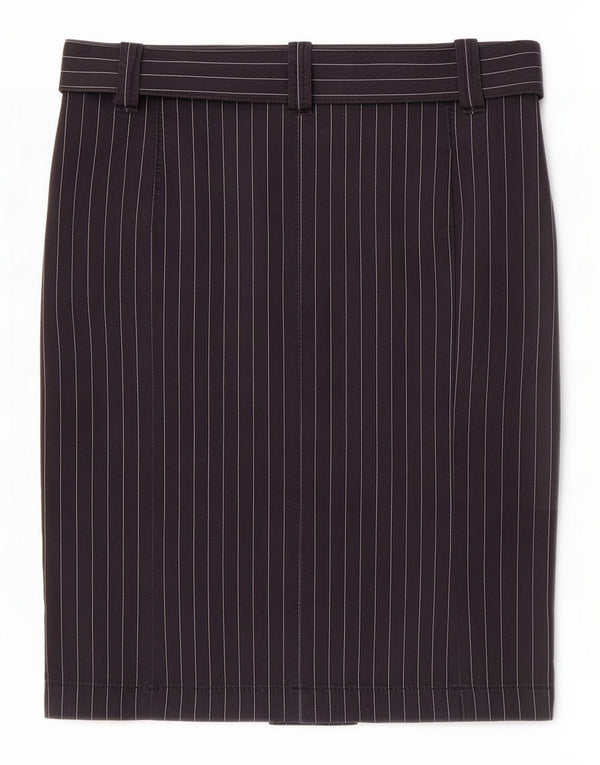 Calvin Klein Womens Pencil Skirt Medium W29 Navy Blue Pinstripe Cotton
