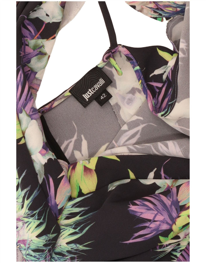 Женское платье на одно плечо Just Cavalli IT 42, средний цвет, разноцветный цветочный принт