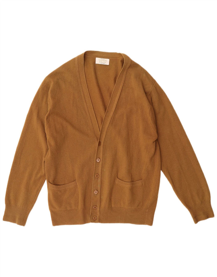 Мужской кардиган BENETTON IT 48 Средний Коричневый из овечьей шерсти