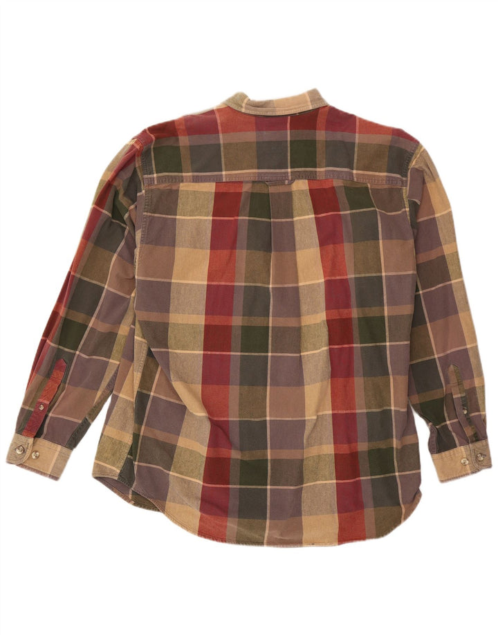 Мужская рубашка стандартного кроя EDDIE BAUER XL, хлопковая разноцветная клетка