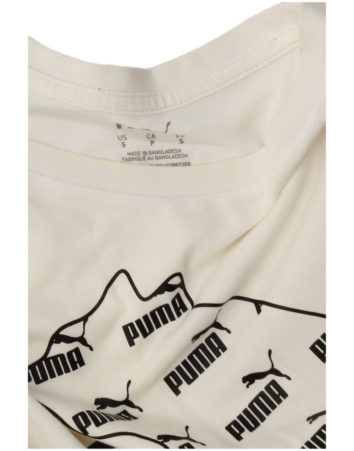 Мужская футболка с рисунком Puma, маленькая белая