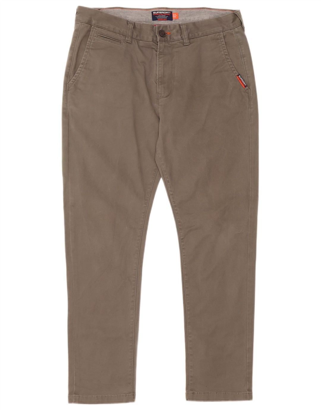 Мужские узкие брюки-карго Superdry W34 L30, хлопок цвета хаки