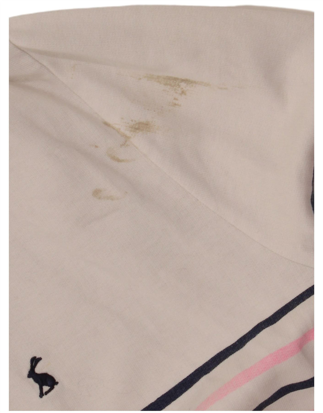 JOULES Женский свитер с воротником на пуговицах, джемпер UK 20 2XL, белый в полоску