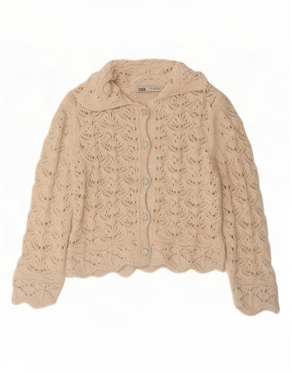 Женский кардиган Zara UK 14, средний белый
