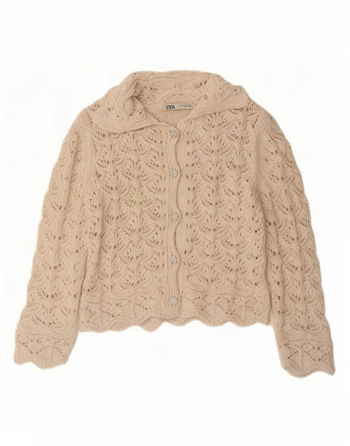 Женский кардиган Zara UK 14, средний белый