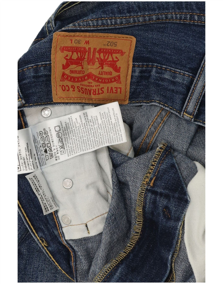 Мужские джинсовые шорты LEVI'S 502 W30, средний синий хлопок