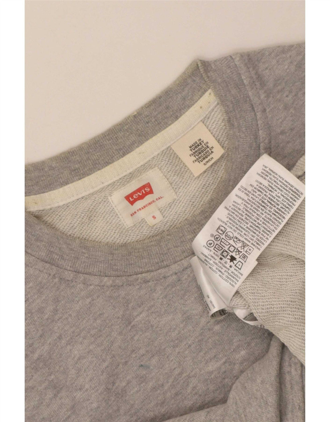 Мужской свитшот Levi's, маленький серый хлопковый джемпер в крапинку