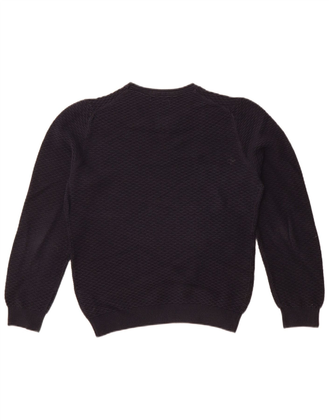 Женский джемпер с вырезом «лодочка» MASSIMO DUTTI UK 10, маленький темно-синий, хлопок