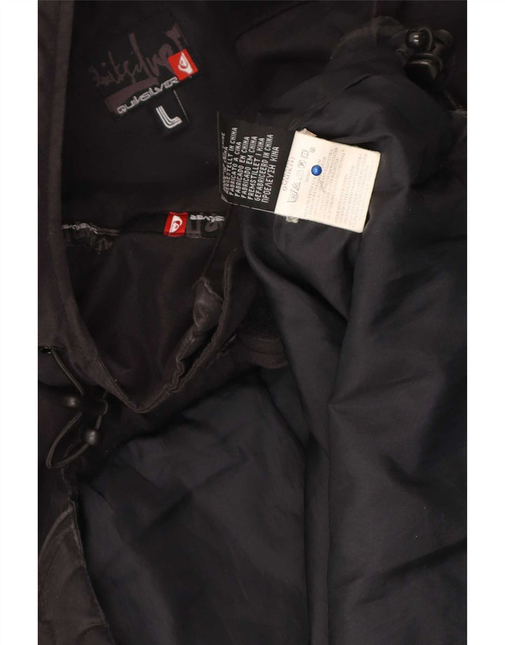 Мужская пуловер-ветровка Quiksilver UK 40, большая черная куртка