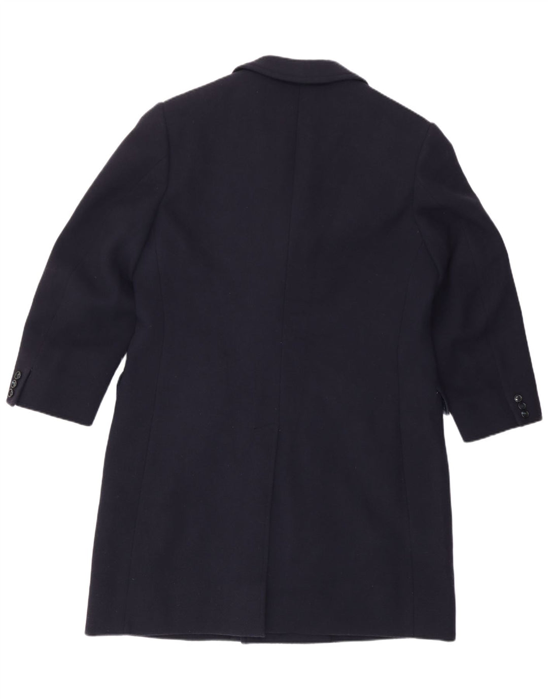Винтажное мужское двубортное пальто UK 38, средний темно-синий
