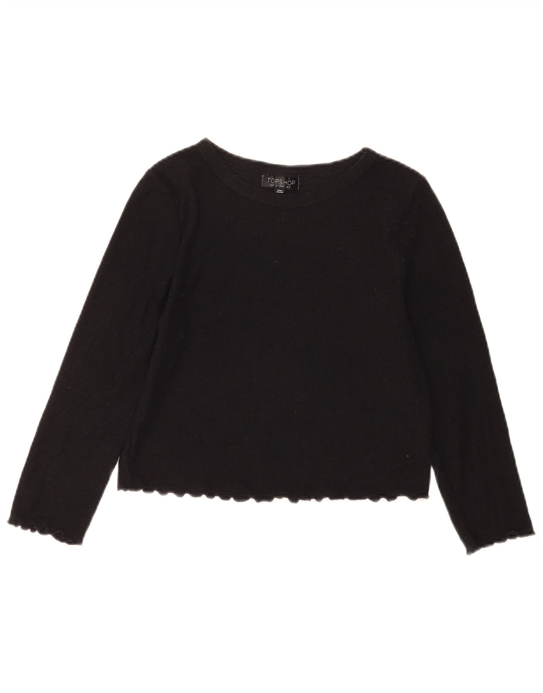 Женская укороченная блузка Topshop UK 8, маленький черный хлопок