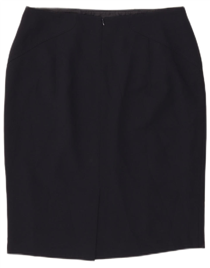 Женская юбка-карандаш John Lewis UK 12 Medium W30 Темно-синий полиэстер