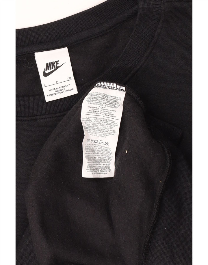 Мужской свитер свободного кроя Nike, маленький черный хлопковый джемпер