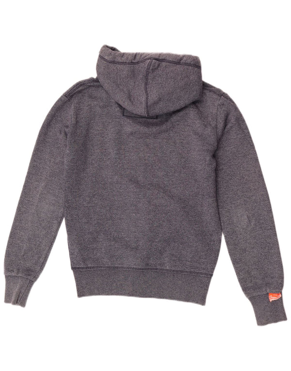 Мужской свитер с капюшоном на молнии Superdry XS, темно-синий, хлопковый с крапинками