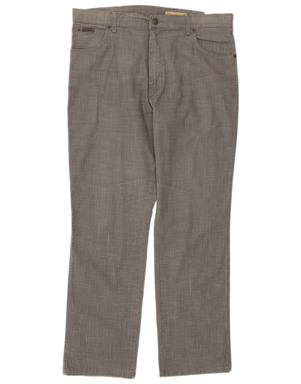 WRANGLER Мужские эластичные прямые повседневные брюки в стиле Техас W38 L32 Серая клетка