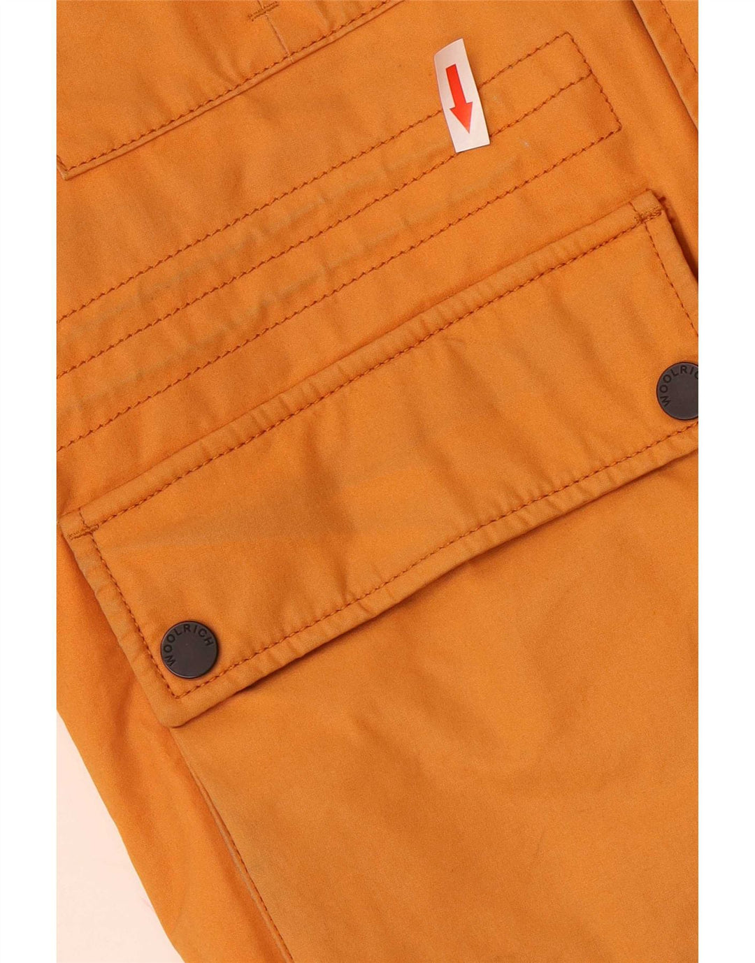 Мужская куртка Woolrich с капюшоном UK 38, средний оранжевый хлопок