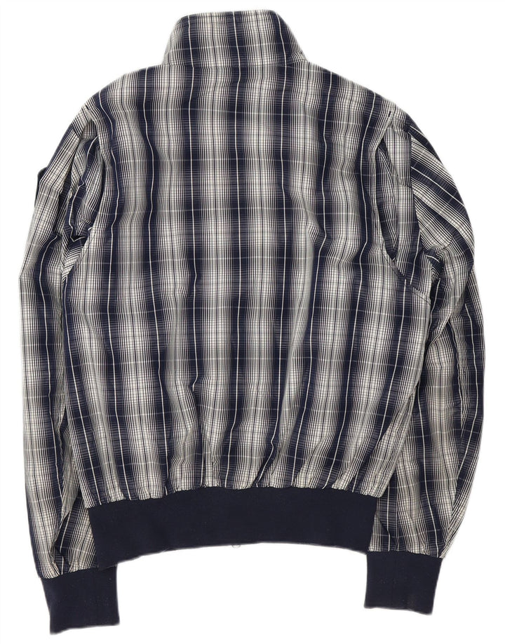 Мужская куртка-бомбер Blauer UK 42 XL темно-синяя клетка из полиэстера