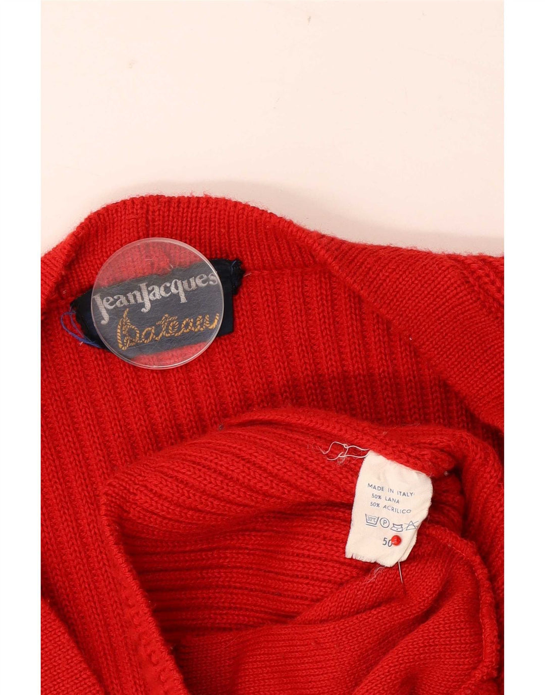 Мужской кардиган Jean Jacques IT 50 Medium Red Wool