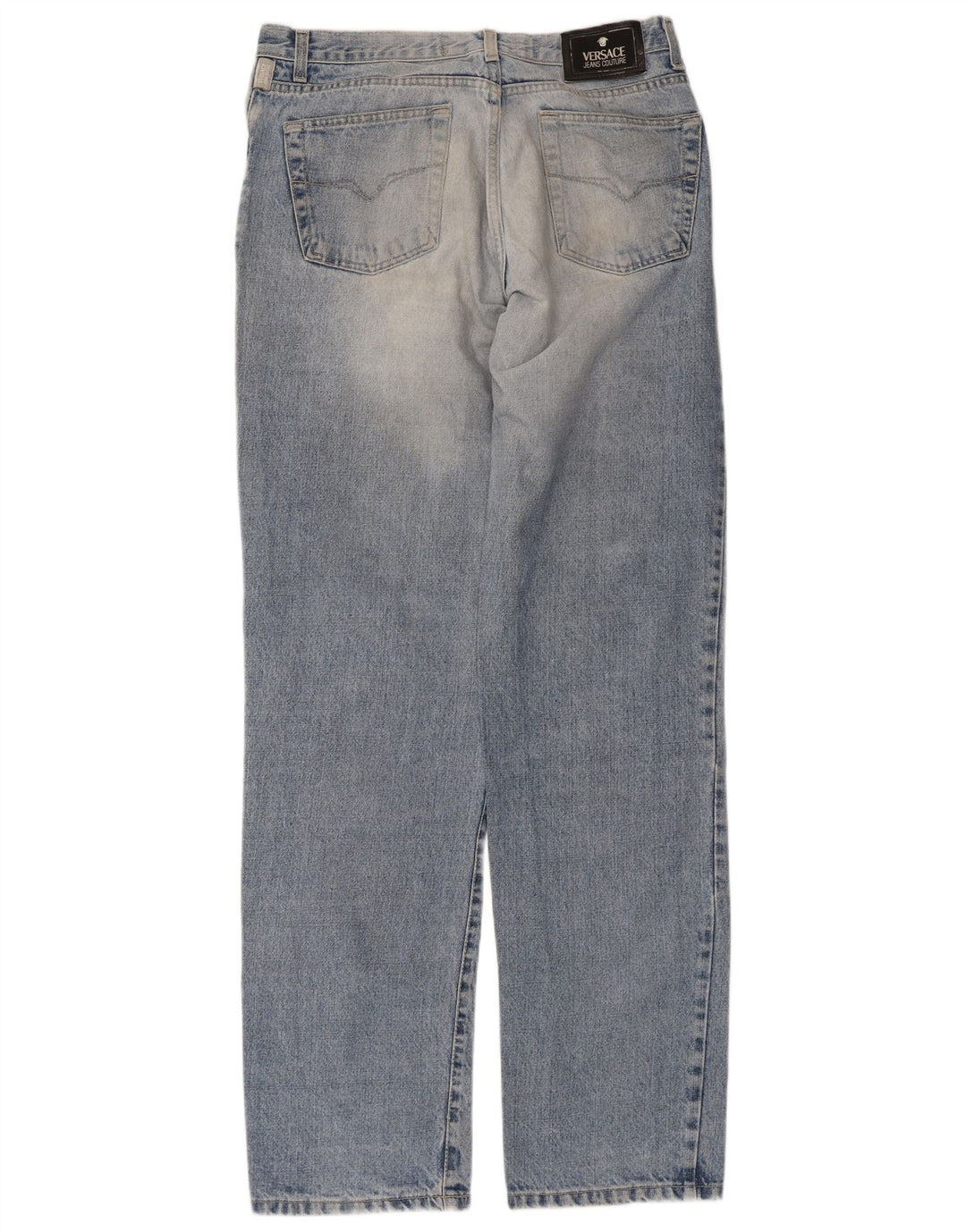 Мужские прямые джинсы VERSACE W34 L33, синий хлопок