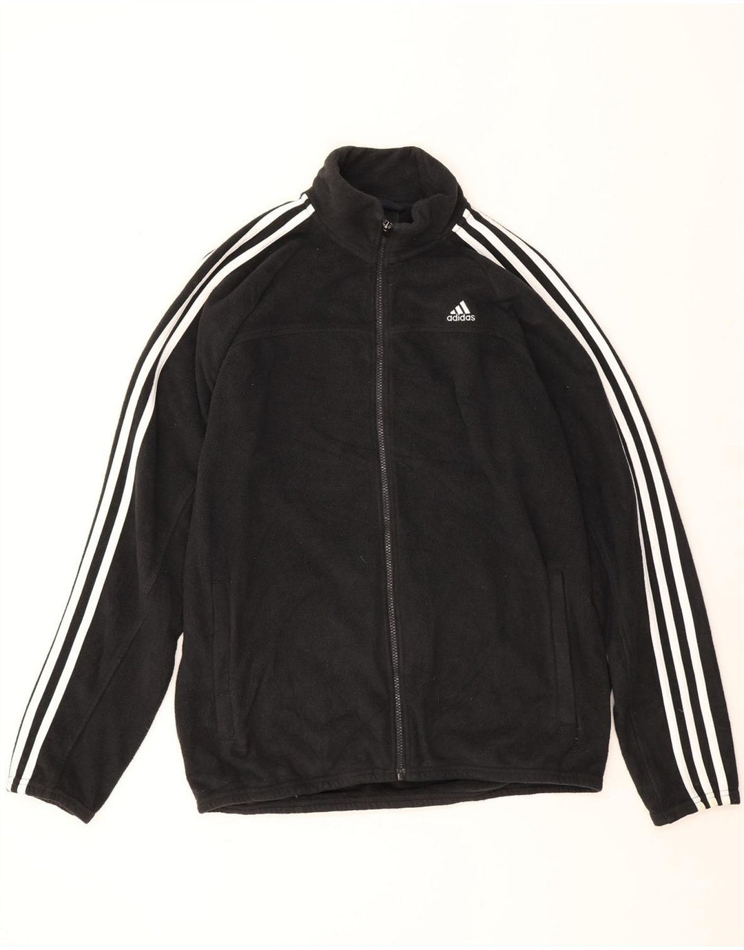 Мужская флисовая куртка Adidas UK 40, большая черная, полиэстер