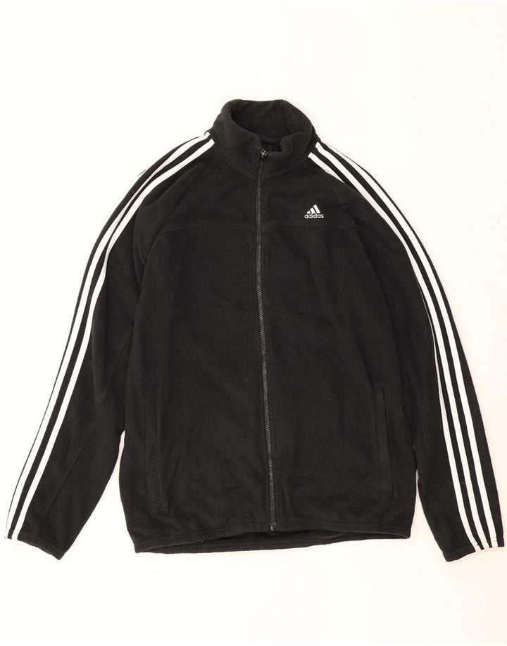 Мужская флисовая куртка Adidas UK 40, большая черная, полиэстер