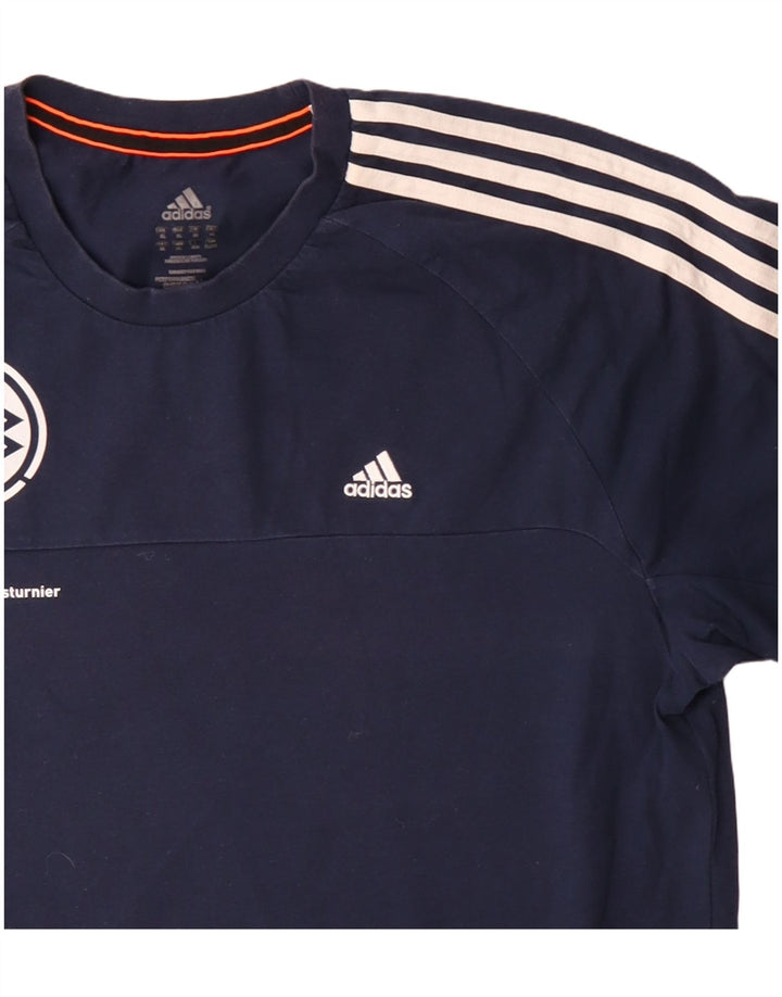 Мужская футболка Adidas Climalite с рисунком Top XL Темно-синий полиэстер