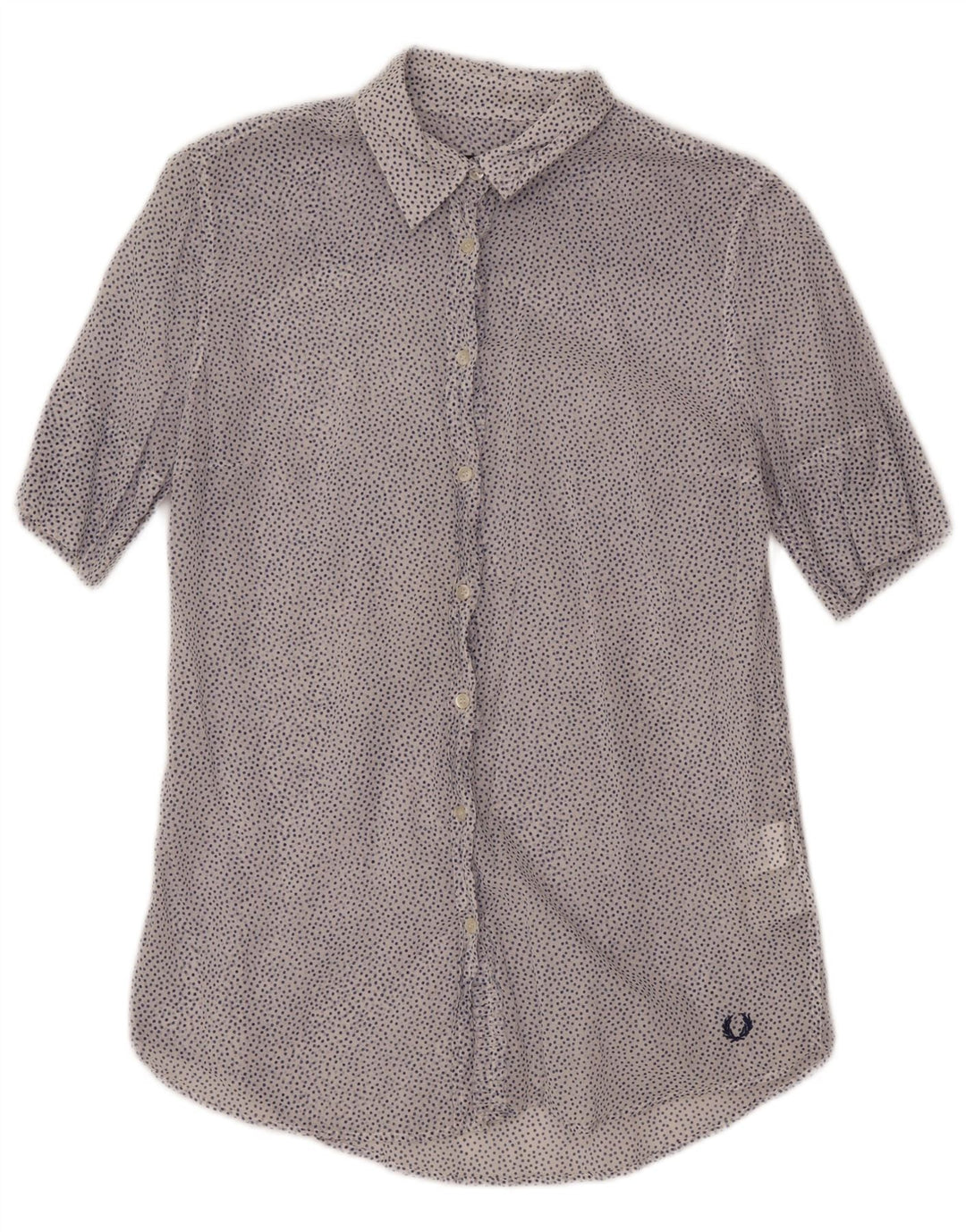 Женская прозрачная рубашка Fred Perry UK 14, большой хлопок в белые пятна