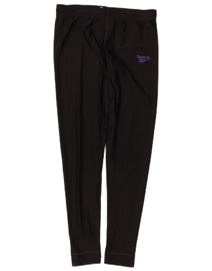 Женские леггинсы Reebok UK 14, большие черные нейлоновые
