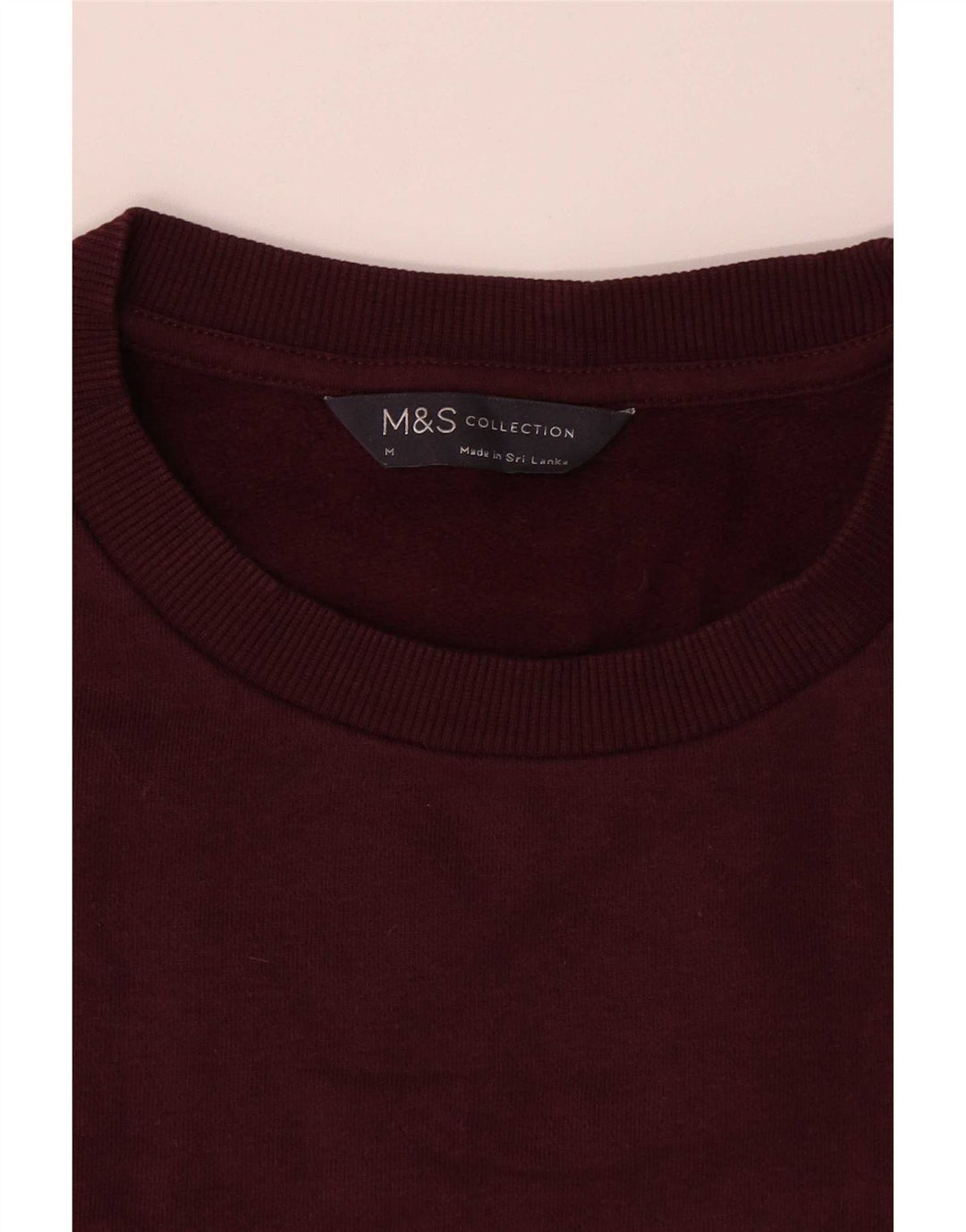 Мужской свитшот Marks & Spencer, джемпер среднего цвета, бордовый, хлопок