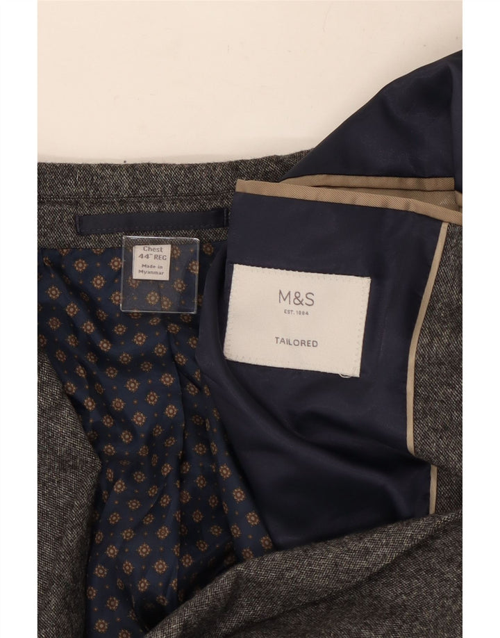 Мужской пиджак на двух пуговицах Marks & Spencer UK 44 2XL, серая шерсть