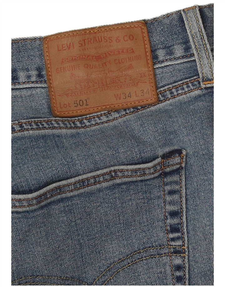 Мужские прямые джинсы Levi's 501 W34 L34 синие