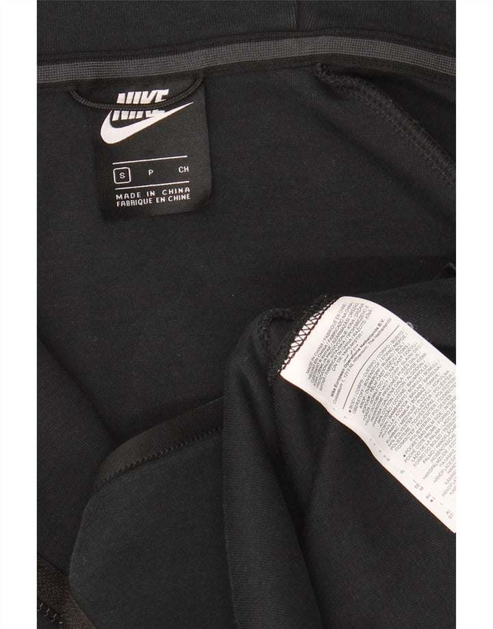 Мужской свитер с капюшоном на молнии Nike, маленький черный, хлопковый