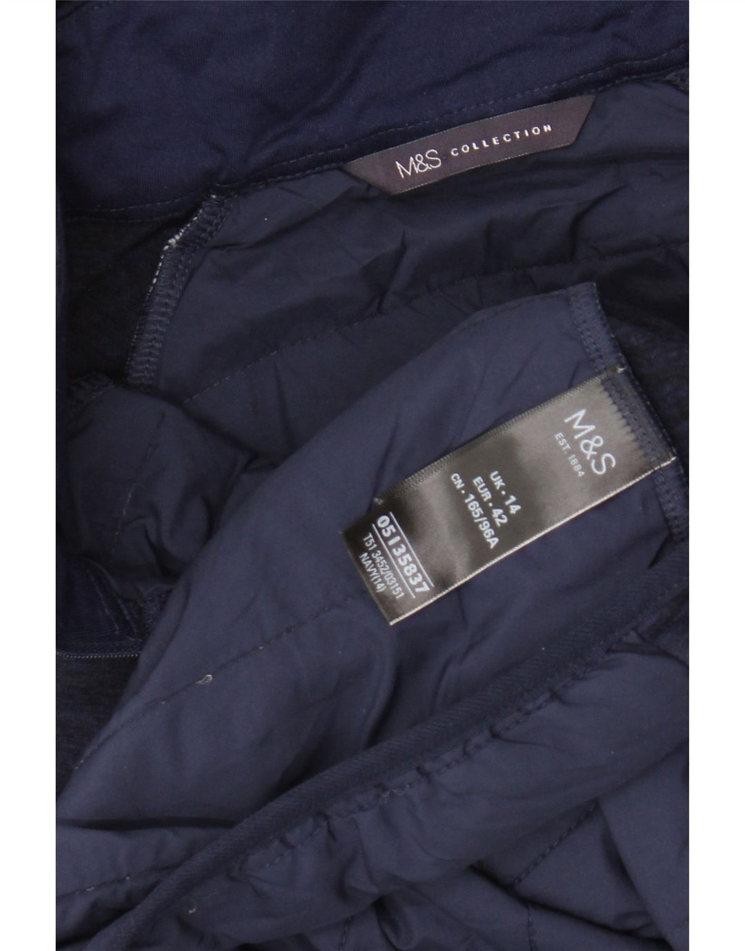 Женский спортивный костюм MARKS & SPENCER с капюшоном, верхняя куртка UK 14, средний темно-синий