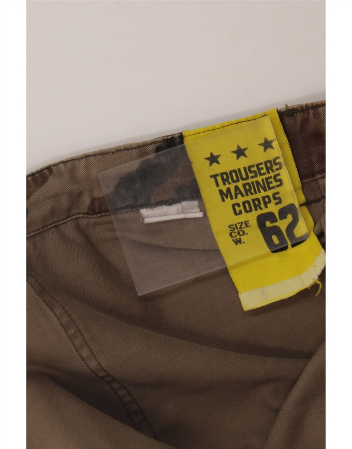 ВИНТАЖНЫЕ мужские узкие брюки-карго W44 L32, коричневые камуфляжные хлопковые брюки