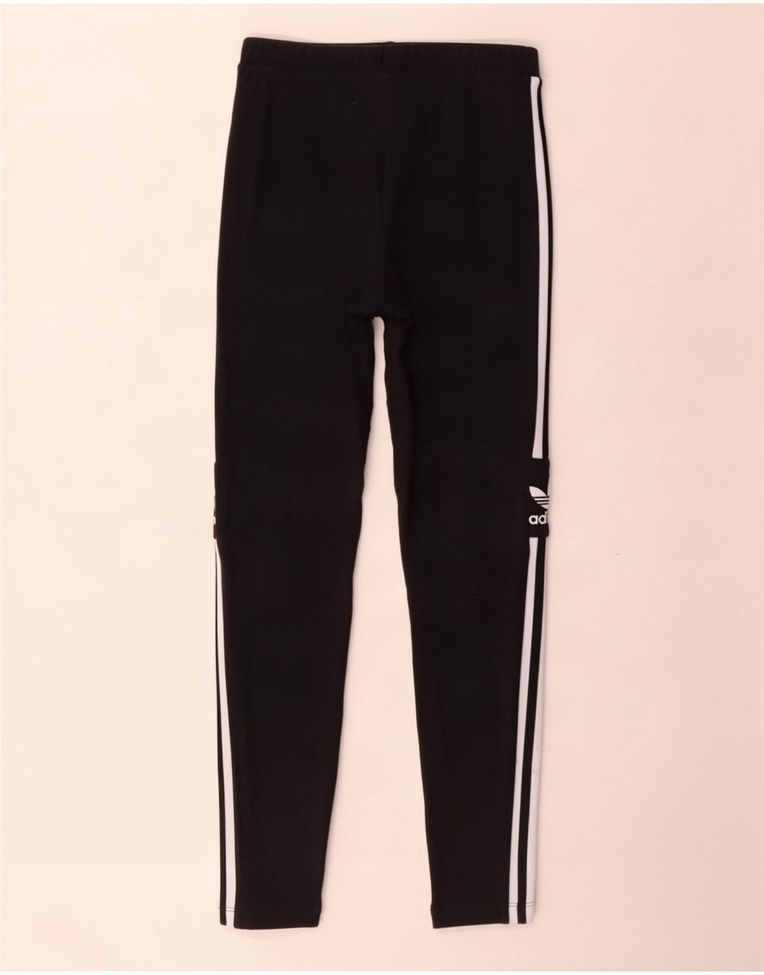 Женские леггинсы Adidas с рисунком UK 12, средний черный хлопок, черный