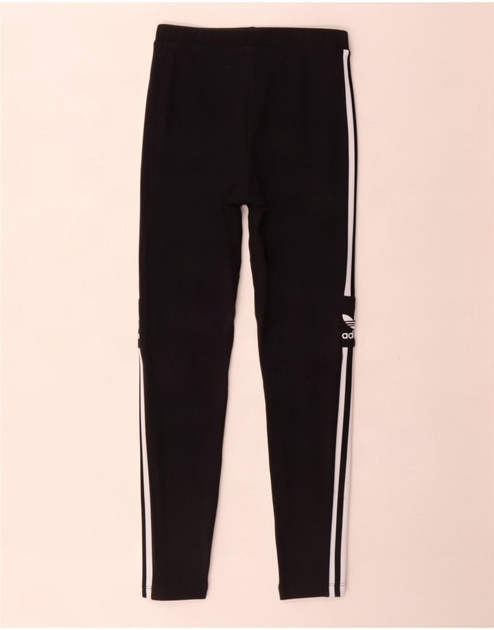 Женские леггинсы Adidas с рисунком UK 12, средний черный хлопок, черный