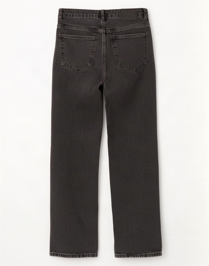 Женские прямые джинсы Zara EU 40 Medium W30 L31, черный хлопок