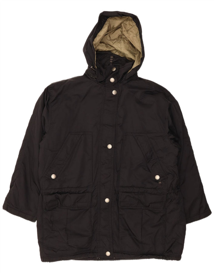 EDDIE BAUER Женская ветровка оверсайз с капюшоном UK 16, большая черная