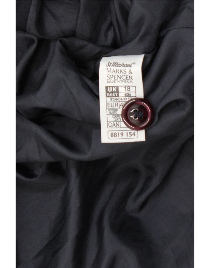 Женский пиджак с коротким рукавом Marks & Spencer UK 18 XL Темно-синий
