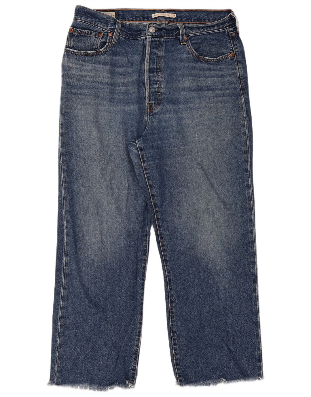 Женские прямые джинсы Levi's Ribcage W32 L29, синий хлопок