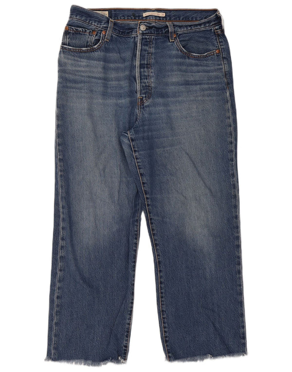 Женские прямые джинсы Levi's Ribcage W32 L29, синий хлопок