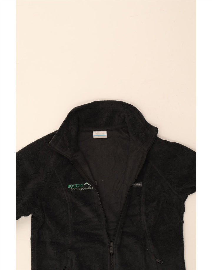 COLUMBIA Womens Boston Fleece Jacket UK 10 Small Black Polyester Vintage Columbia and Second-Hand Columbia from Messina Hembry 