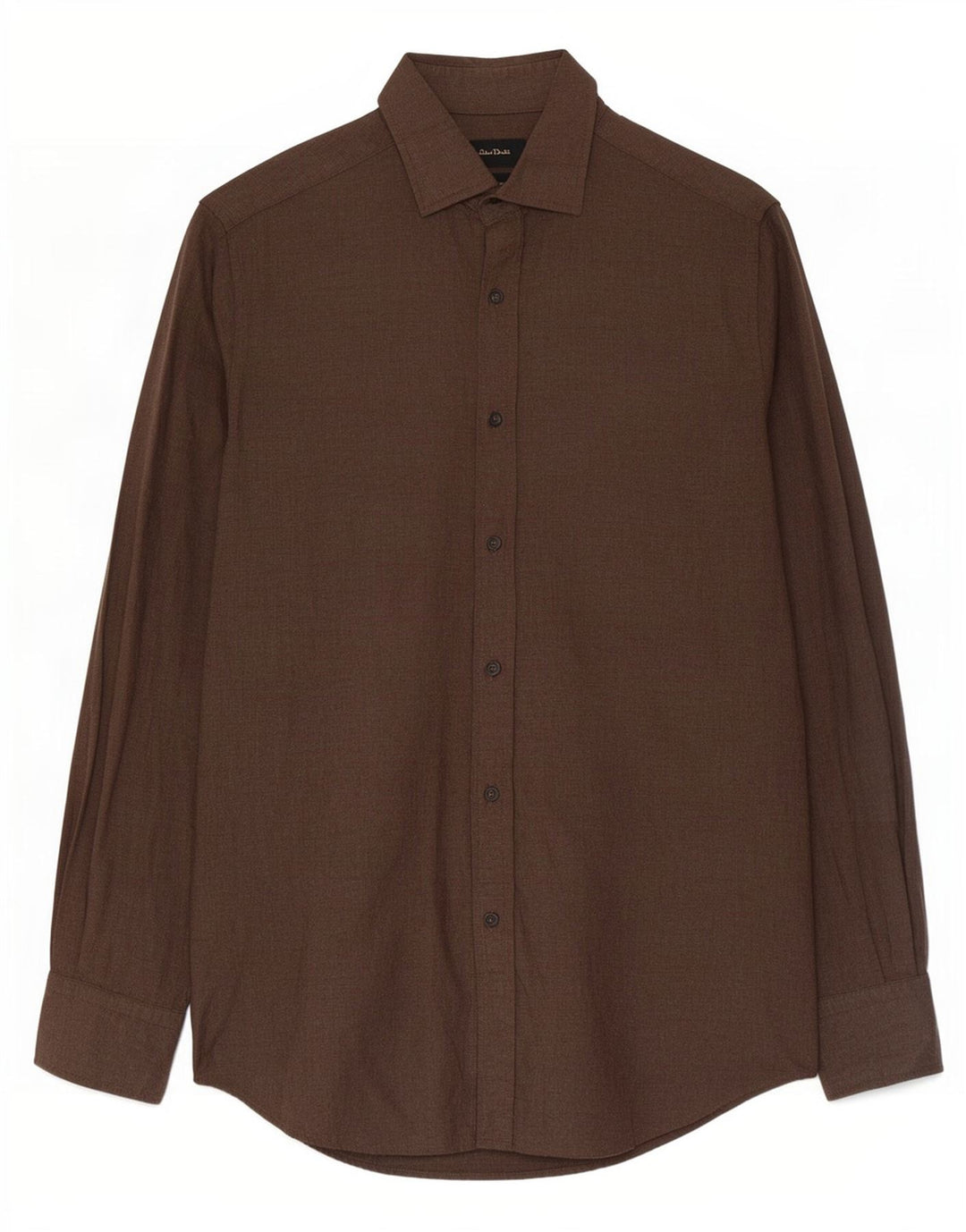 Мужская рубашка Massimo Dutti, маленький коричневый хлопок
