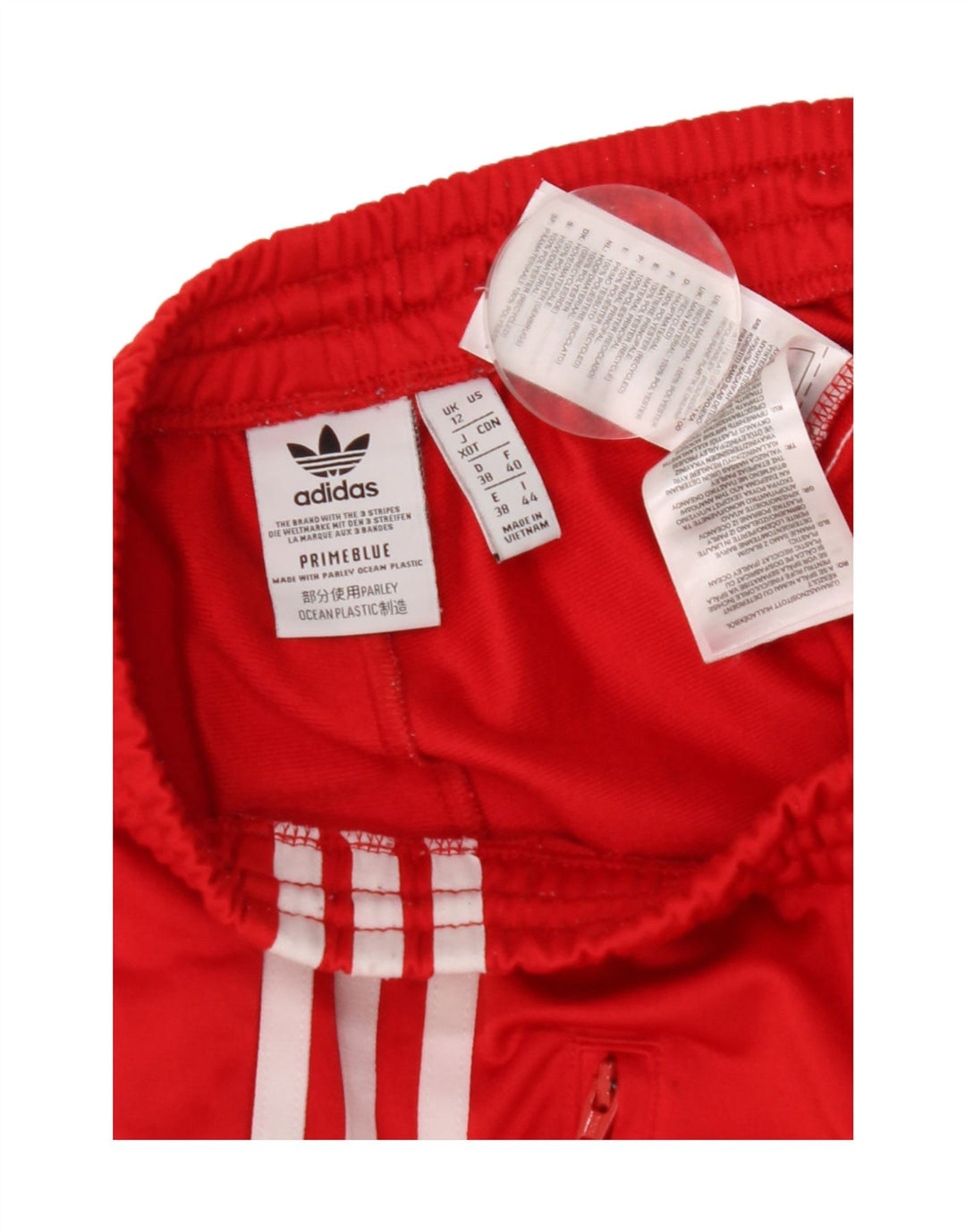 Женские спортивные брюки Adidas UK 12, средний красный полиэстер
