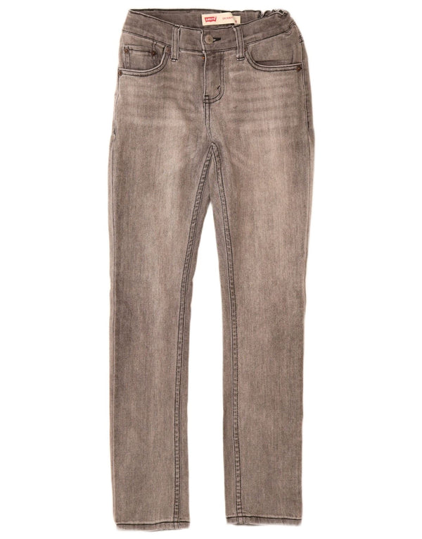 LEVI'S Boys Skinny Jeans 9-10 Years W22 L27 Grey Cotton