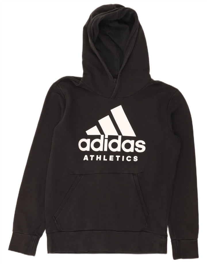 Мужской джемпер с капюшоном Adidas с рисунком, средний черный