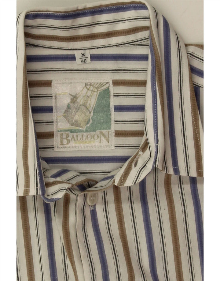 BALLOON Mens Short Sleeve Shirt Size 40 Medium Multicoloured Striped Vintage Balloon and Second-Hand Balloon from Messina Hembry 