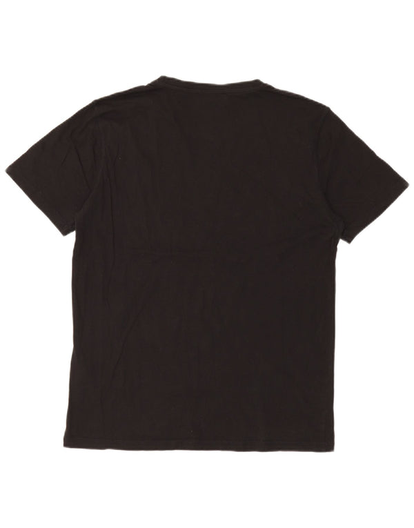Женская футболка с рисунком Trussardi Jeans Top UK 14, большой черный хлопок